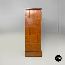 Load image into Gallery viewer, Wooden sideboard with stained glass drawers, 1930s