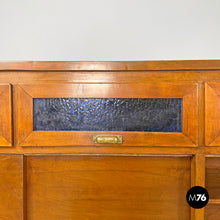 Load image into Gallery viewer, Wooden sideboard with stained glass drawers, 1930s