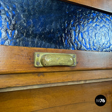 Load image into Gallery viewer, Wooden sideboard with stained glass drawers, 1930s