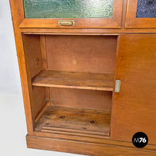 Load image into Gallery viewer, Wooden sideboard with stained glass drawers, 1930s