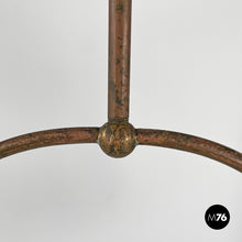 画像をギャラリービューアに読み込む, Transparent Murano glass and brass chandelier, 1940s