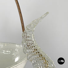 画像をギャラリービューアに読み込む, Transparent Murano glass and brass chandelier, 1940s