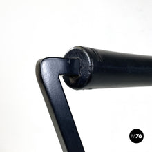 将图片加载到图库查看器,Chairs in black metal and rubber, 1980s