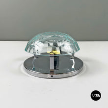 Charger l'image dans la galerie, Chromed metal and faceted glass wall lights, 1960s