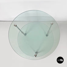 Charger l'image dans la galerie, Cart T6 with two transparent glass shelves by Luigi Caccia Dominioni for Azucena, 1970s