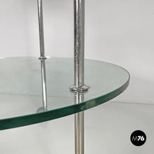 Charger l'image dans la galerie, Cart T6 with two transparent glass shelves by Luigi Caccia Dominioni for Azucena, 1970s