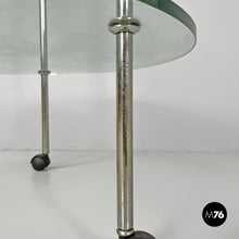 Charger l'image dans la galerie, Cart T6 with two transparent glass shelves by Luigi Caccia Dominioni for Azucena, 1970s