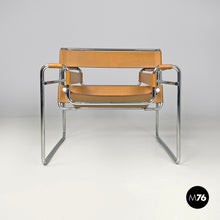 画像をギャラリービューアに読み込む, Light brown armchairs Wassily by Marcel Breuer for Gavina, 1970s