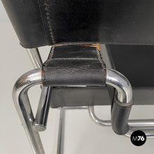 将图片加载到图库查看器,Black leather armchair Wassily or B3 by Marcel Breuer for Gavina, 1970s