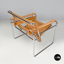 Load image into Gallery viewer, Brown fabric armchair Wassily or B3 by Marcel Breuer for Gavina, 1970s