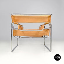 Load image into Gallery viewer, Brown fabric armchair Wassily or B3 by Marcel Breuer for Gavina, 1970s