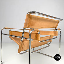 Load image into Gallery viewer, Brown fabric armchair Wassily or B3 by Marcel Breuer for Gavina, 1970s