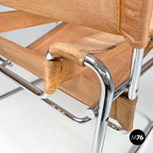 Load image into Gallery viewer, Brown fabric armchair Wassily or B3 by Marcel Breuer for Gavina, 1970s