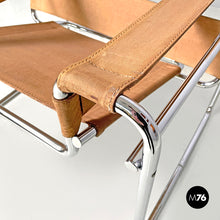 Load image into Gallery viewer, Brown fabric armchair Wassily or B3 by Marcel Breuer for Gavina, 1970s