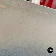 画像をギャラリービューアに読み込む, Bidet in white ceramic with blue enamel, 1970s