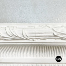 画像をギャラリービューアに読み込む, Large rectangular mirror with white wooden frame, 1990s