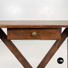 Load image into Gallery viewer, Wooden table fratino with a drawer, 1900s