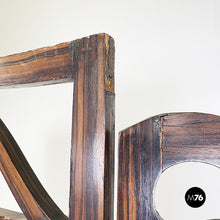 Load image into Gallery viewer, Three-door screen hand painted on fabric and wood, early 1900s