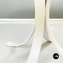 Load image into Gallery viewer, Round dining table in white metal and wood, 1970s