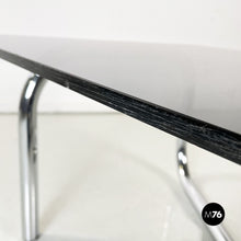 画像をギャラリービューアに読み込む, Coffee table with smoked glass and chromed steel, 1970s