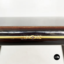 Load image into Gallery viewer, Rectangular coffee table in wood and brass, 1950s