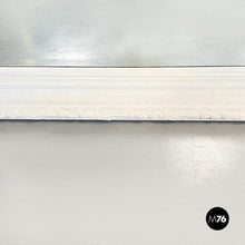 画像をギャラリービューアに読み込む, Large rectangular mirror with white wooden frame, 1990s