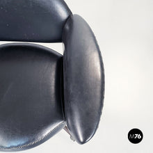 Load image into Gallery viewer, Armchair in black leather, 1970s