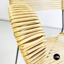 Load image into Gallery viewer, Outdoor chair in yellow scooby and black metal, 1960s