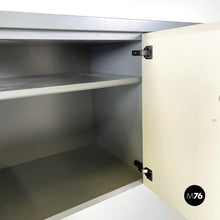 Load image into Gallery viewer, Sideboard in gray and white wood, 1980s