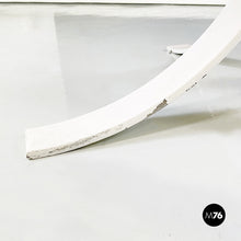 Load image into Gallery viewer, Round dining table in white metal and wood, 1970s