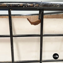 Load image into Gallery viewer, Planters in black metal, white wood and blue plastic, 1980s