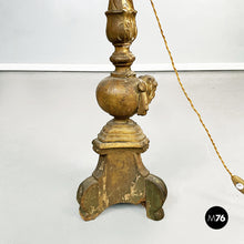 Charger l'image dans la galerie, Candelabra lamps in wood and fabric, 1800s