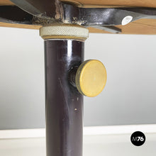 Load image into Gallery viewer, Table with adjustable wooden top withe metal and brass, 1950s