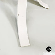 Load image into Gallery viewer, Round dining table in white metal and wood, 1970s