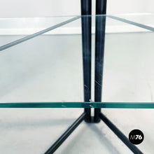 将图片加载到图库查看器,Black metal and glass bookcase, 1990s