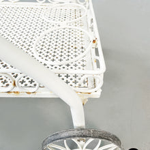 画像をギャラリービューアに読み込む, White iron garden cart, 1960s