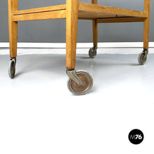 Load image into Gallery viewer, Wooden cart with two shelfs, 1960s