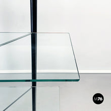 将图片加载到图库查看器,Black metal and glass bookcase, 1990s