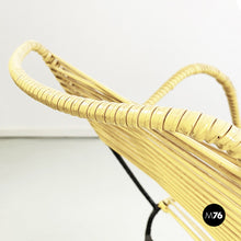 Load image into Gallery viewer, Outdoor chair in yellow scooby and black metal, 1960s