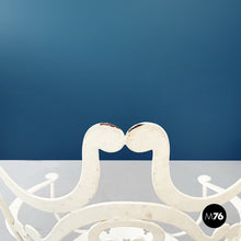 画像をギャラリービューアに読み込む, Garden chairs in white wrought iron, 1960s