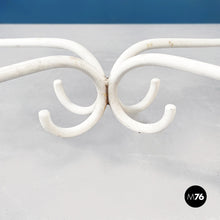 画像をギャラリービューアに読み込む, Garden table in white wrought iron and glass, 1960s