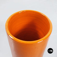 Load image into Gallery viewer, Orange ceramic vases, 1970s