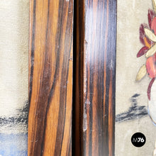 Load image into Gallery viewer, Three-door screen hand painted on fabric and wood, early 1900s