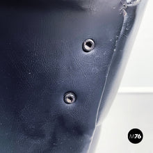 Load image into Gallery viewer, Armchair in black leather, 1970s