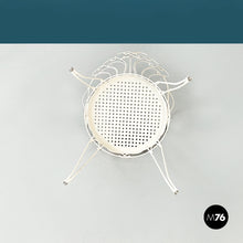 Load image into Gallery viewer, White iron garden chairs with curls, 1960s