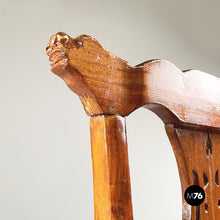 Load image into Gallery viewer, Wooden chairs with red leather, 1900s