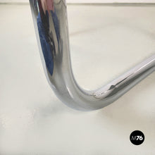 画像をギャラリービューアに読み込む, Coffee table with smoked glass and chromed steel, 1970s