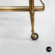 Charger l'image dans la galerie, Cart in brass and glass, 1950s