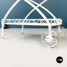 画像をギャラリービューアに読み込む, White iron garden cart, 1960s