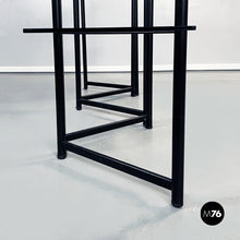 将图片加载到图库查看器,Black metal and glass bookcase, 1990s